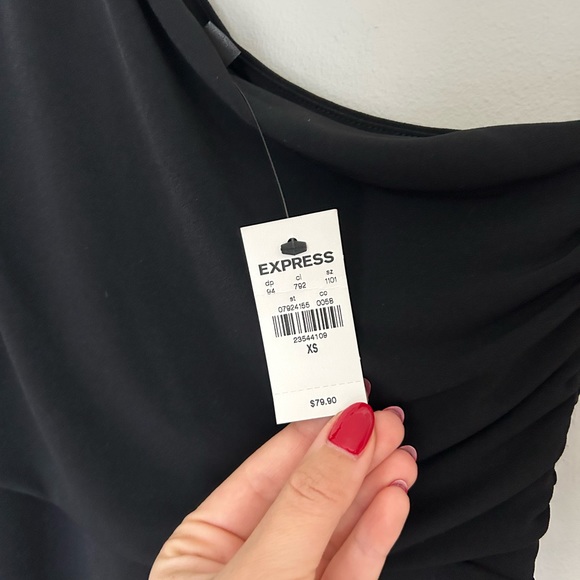 Express asymmetrical black dress-new with tags - Picture 2 of 2